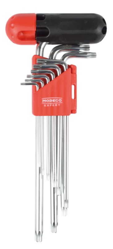 Zestaw kluczy imbusowych Modeco Expert TORX Cr-V długie T10-T50 - blister - 9 el.