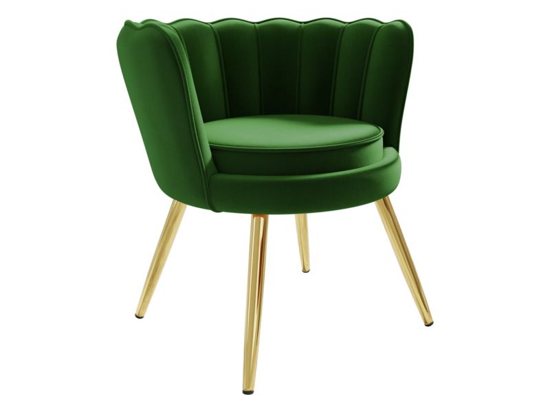 Fotel muszelka MIRJAN 24 Alutera zielony 1 szt.