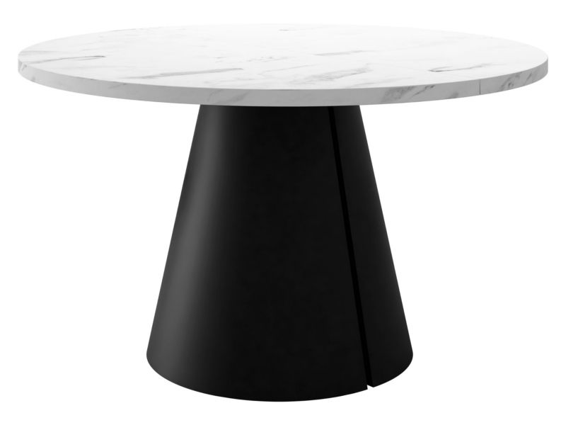 Stół okrągły rozkładany MIRJAN 24 Calma 120 czarny + marmur bianco 1 szt.