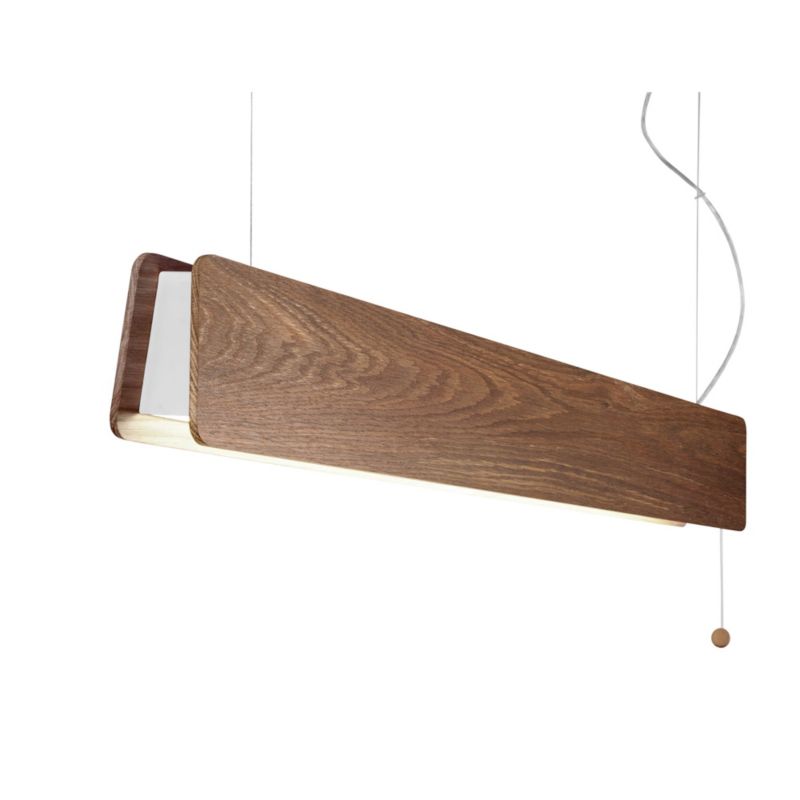 Lampa sufitowa Nowodvorski Lighting Oslo biała ciemne drewno wym: 150 x 8 x 98 cm 1xT8/G13 x 16W drewno 1 szt.