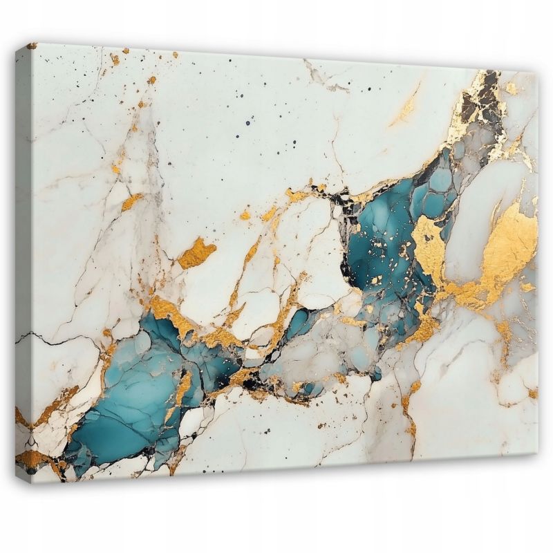 Obraz Na Płótnie Canvas WALLARENA 120x80 cm Dekoracja Ścienna Do Sypialni Salonu Kuchni Abstrakcja Marmur 1 szt.