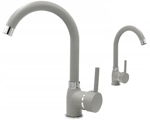 Bateria kuchenna Granitan beta szara jednouchwytowa do zlewozmywaka 1 szt.