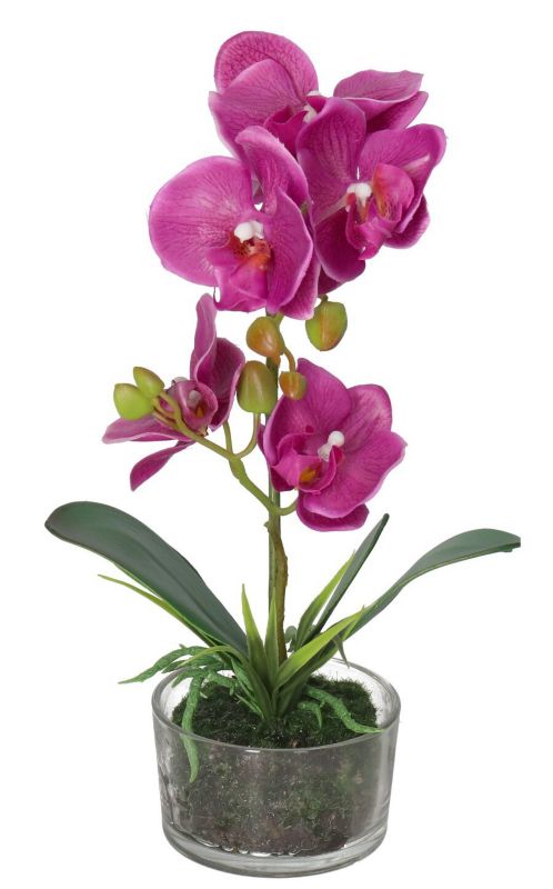Storczyk dekoracyjny Deko Pannelier sztuczny orchidea w doniczce premium fioletowe 1szt