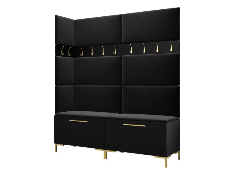 Garderoba MIRJAN 24 Zilion V czarny + czarny 1 kpl.