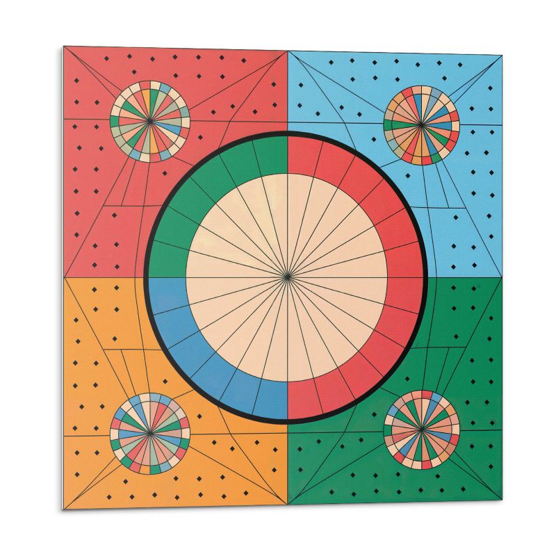 Kafelki samoprzylepne Wallfluent 30x30 cm Okrągły motyw w stylu geometrycznym 9 szt.