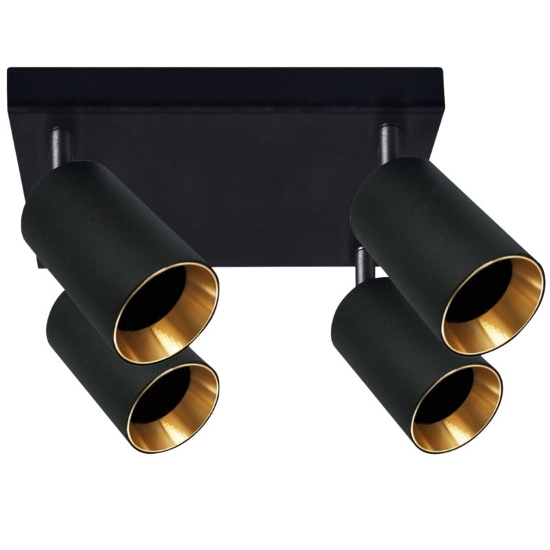 Lampa sufitowa wisząca Polux Maribel 9944 czarno-złota reflektorki 4xGU10 x 10W 1 szt.