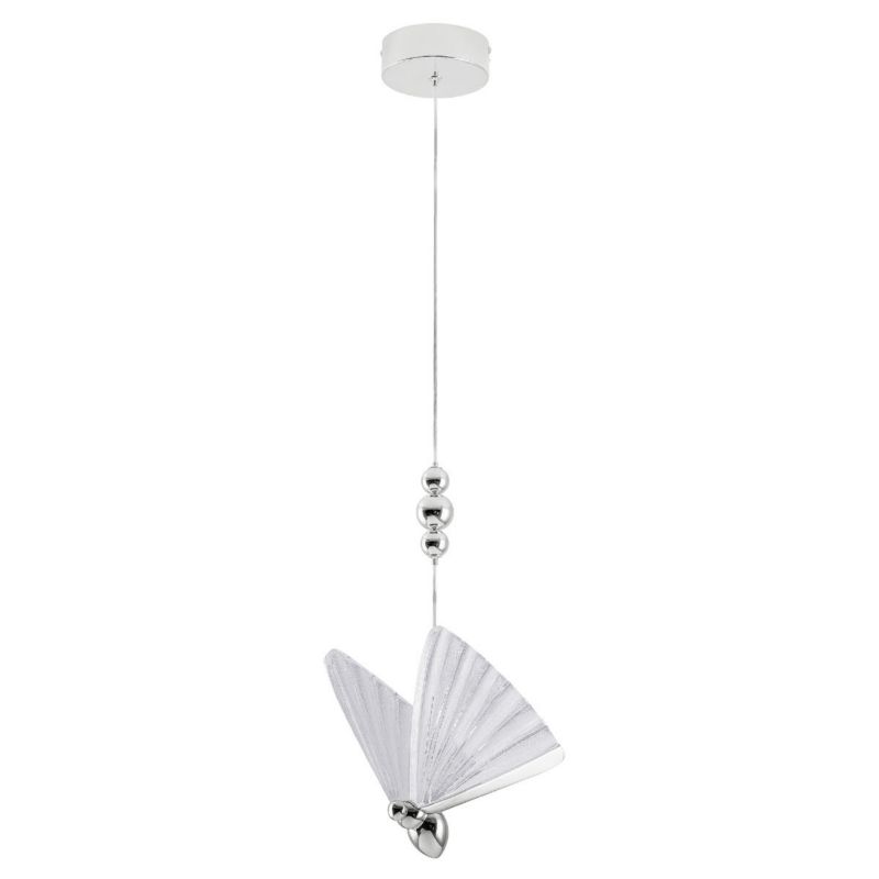Lampa wisząca Light Prestige MARIPOSA chromowana 1 x LED 8W wym:130x18x24cm IP20 -1 szt.