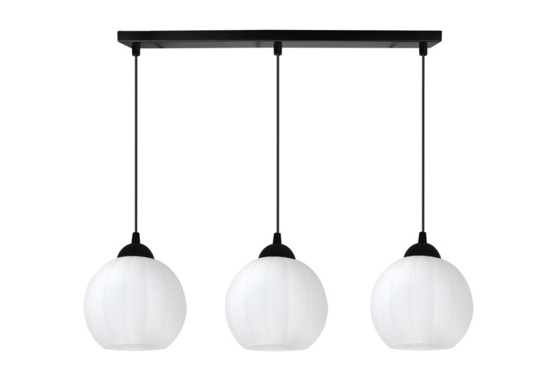 Lampa sufitowa wisząca Light Home LH Costa 3x E27 60W czarny/biały 1szt.