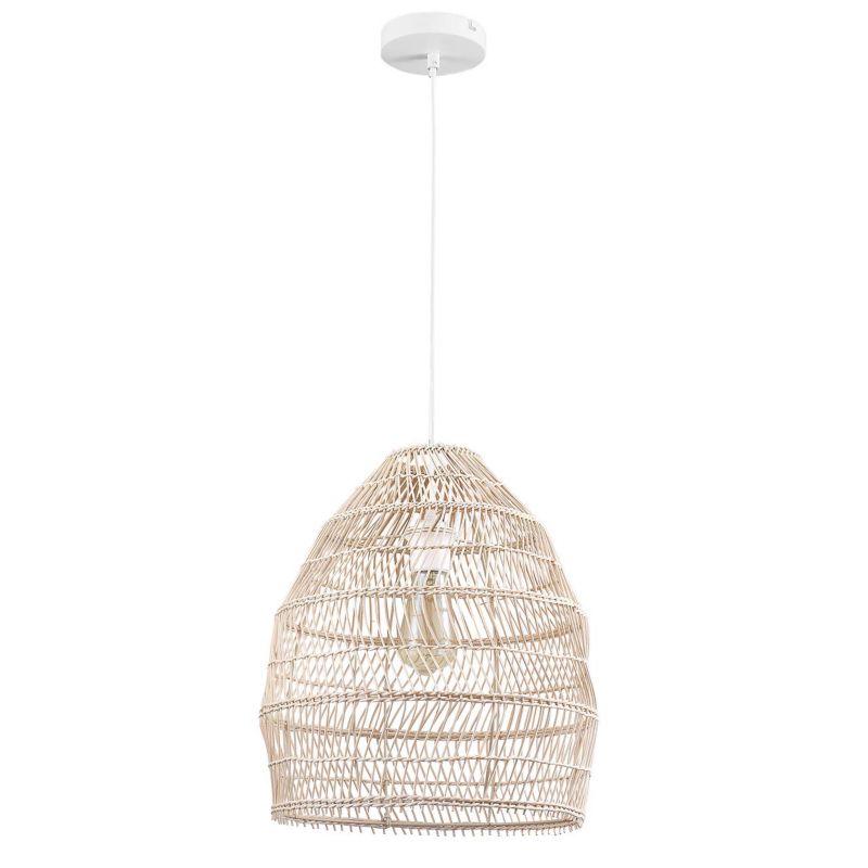Lampa wisząca Sanico Goldlux SAKURA 1xE27 naturalna beżowa w stylu boho IP20 - 1 szt.