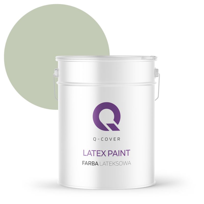 Farba Lateksowa Do Ścian i Sufitów Q-Cover Zielony jasny H2157 Głęboki Mat 10L