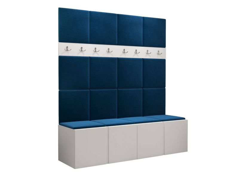 Garderoba MIRJAN 24 Orion V biały + granatowy 1 kpl.