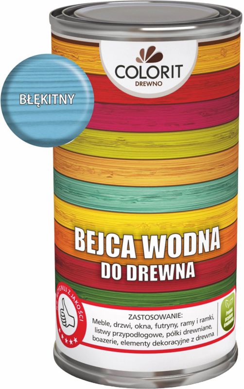 Bejca wodna Colorit Drewno błękitna 0,5 l