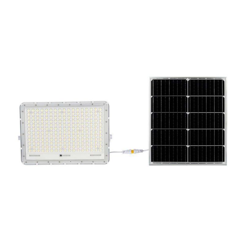 Naświetlacz solarny LED V-TAC biały LED 30W 4000K 2600lm z pilotem IP65 wym: 26 x 36 x 5,5 cm aluminium - 1 szt.