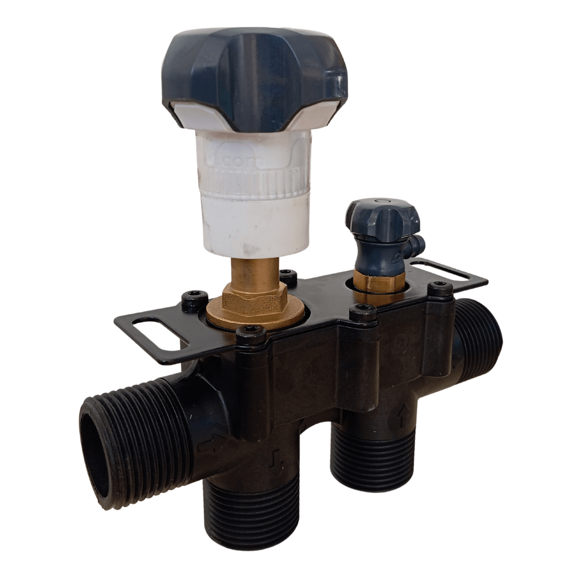 Ecosoft BWT Multiblock Inline 1" Polymer. Podłączenie zmiękczacza wody.