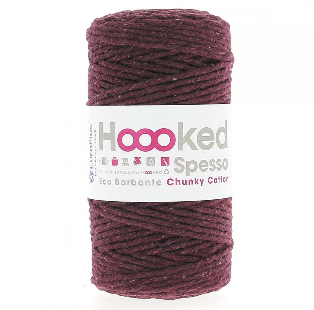 sznurek skręcany HOOOKED SPESSO 5mm bordo