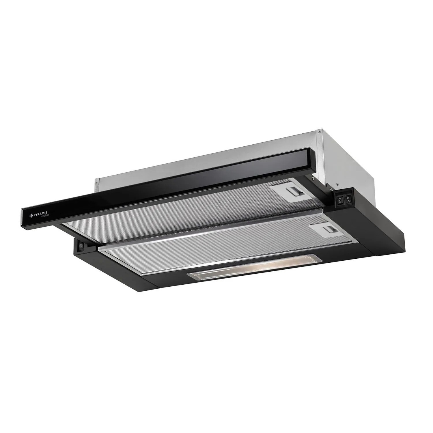 Pyramis Okap szafkowy Sliding Black Glass czarny 60 cm