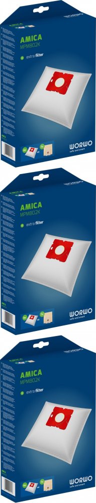 3x Worki Worwo do odkurzacza Amica, YUGO VM 1045, 4 worki+ filtr
