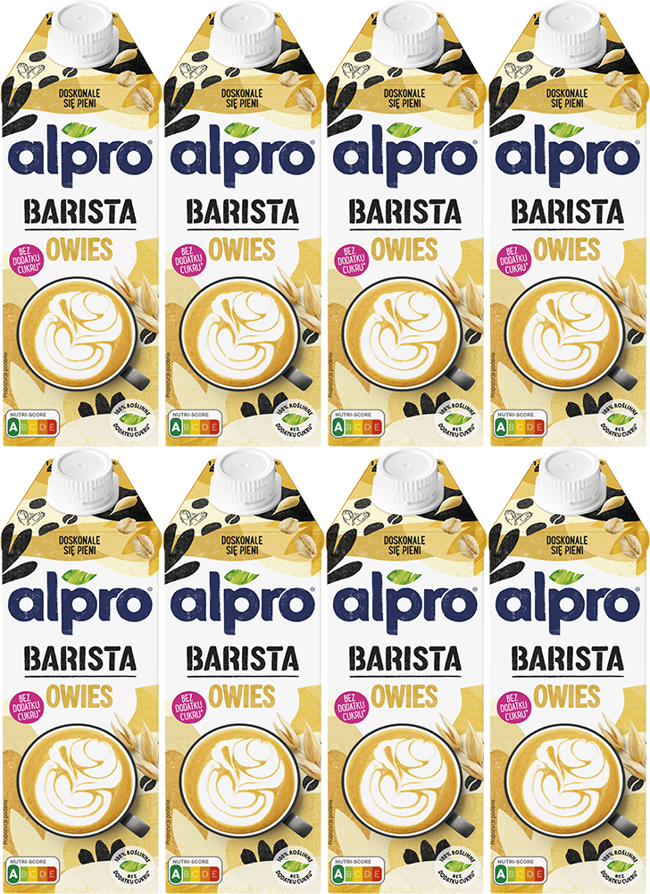 8x Napój owsiany Alpro Barista, 750ml