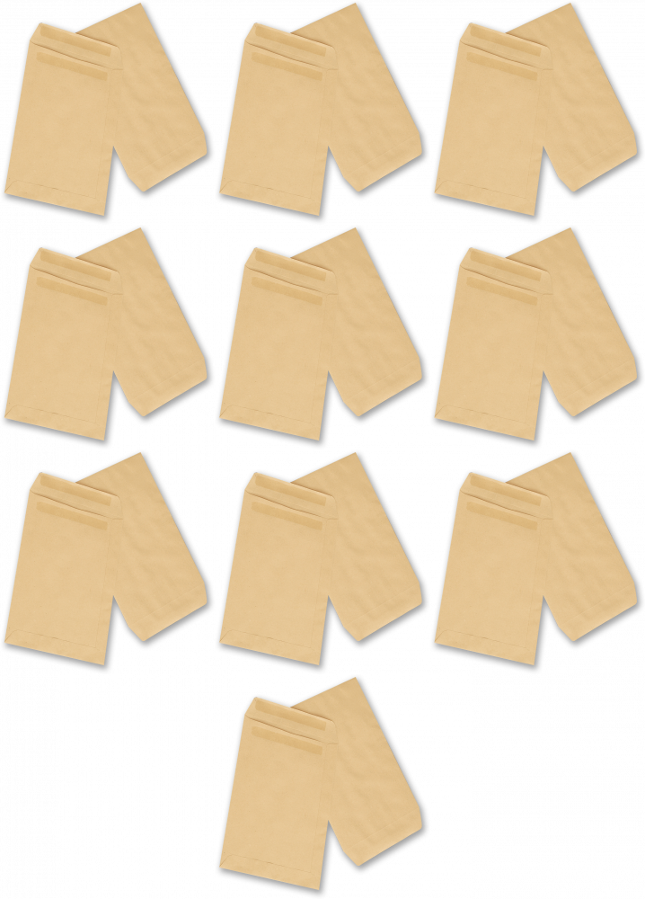 10x Koperta standardowa NC, C4, samoklejąca SK, 50 sztuk, brązowy