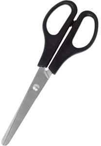 Nożyczki biurowe Grand, okrągłe, 16.5cm, czarny