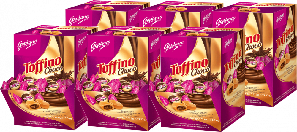 6x Cukierki Goplana Toffino, czekoladowy, 2.5kg