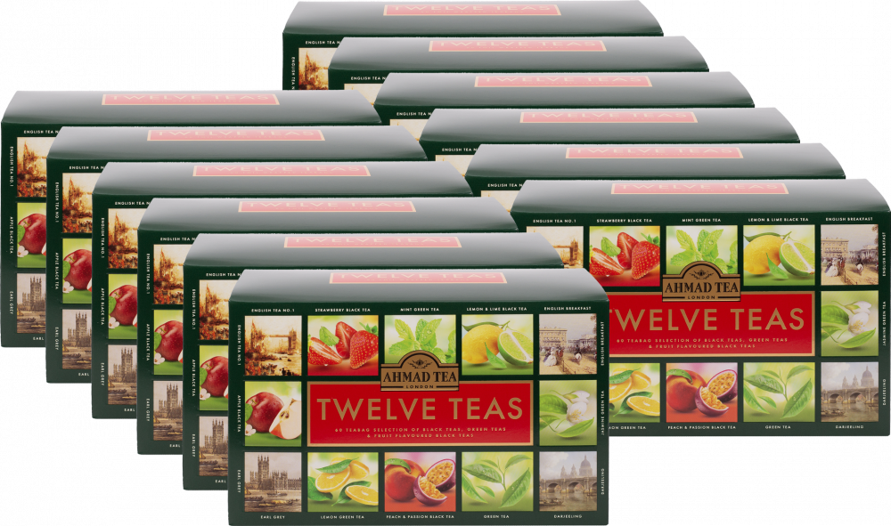12x Zestaw herbat w kopertach Ahmad Tea Twelve Teas, 12 smaków, 60 sztuk x 2g