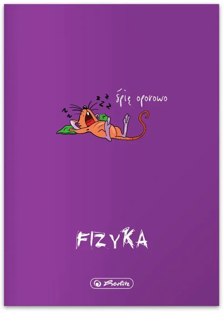 Zeszyt przedmiotowy w kratkę Herlitz ECO Fizyka, A5, miękka oprawa, 60 kartek, fioletowy