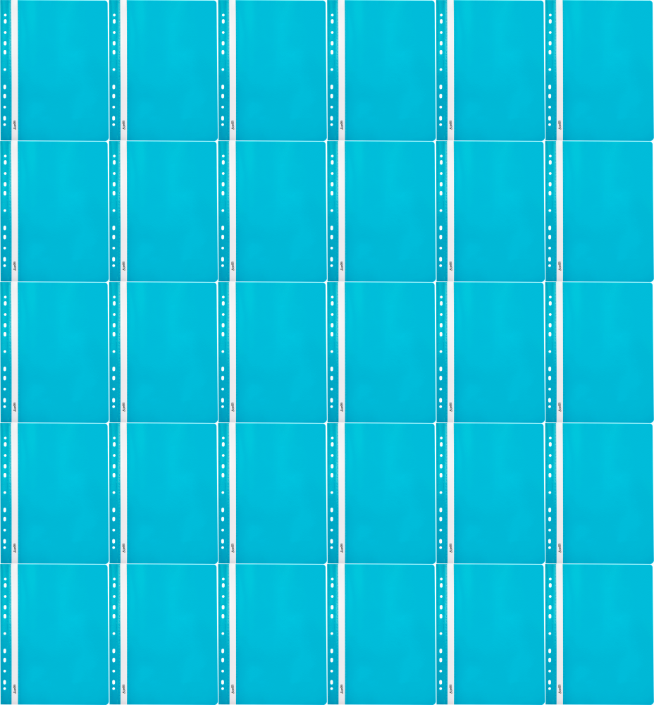 75x Skoroszyt plastikowy oczkowy Bantex Budget EVO, A4, do 200 kartek, jasnoniebieski