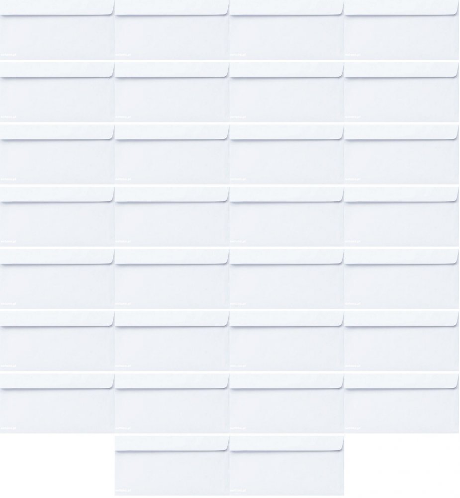 60x Koperta standardowa NC Koperty, DL, klejona na mokro NK, 50 sztuk, biały