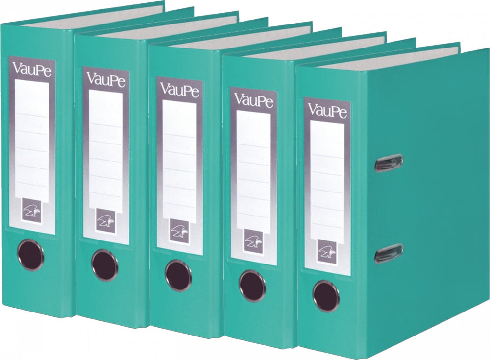5x Segregator A5 VauPe FCK, 75mm, do 500 kartek, turkusowy