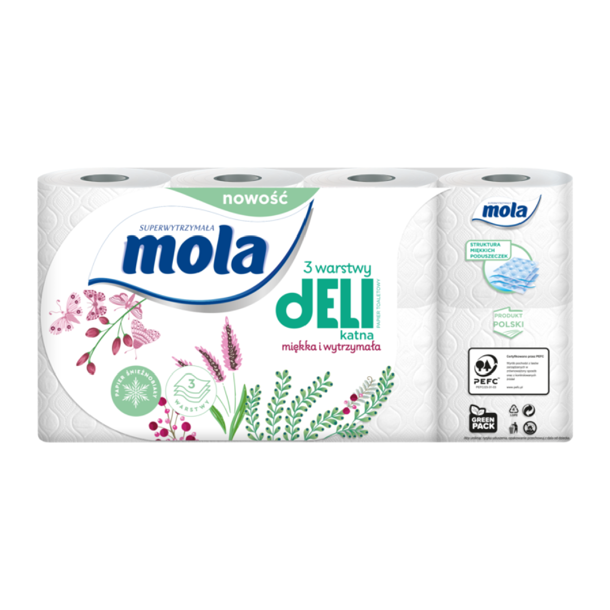 papier toaletowy 3-warstwowy, 8 rolek