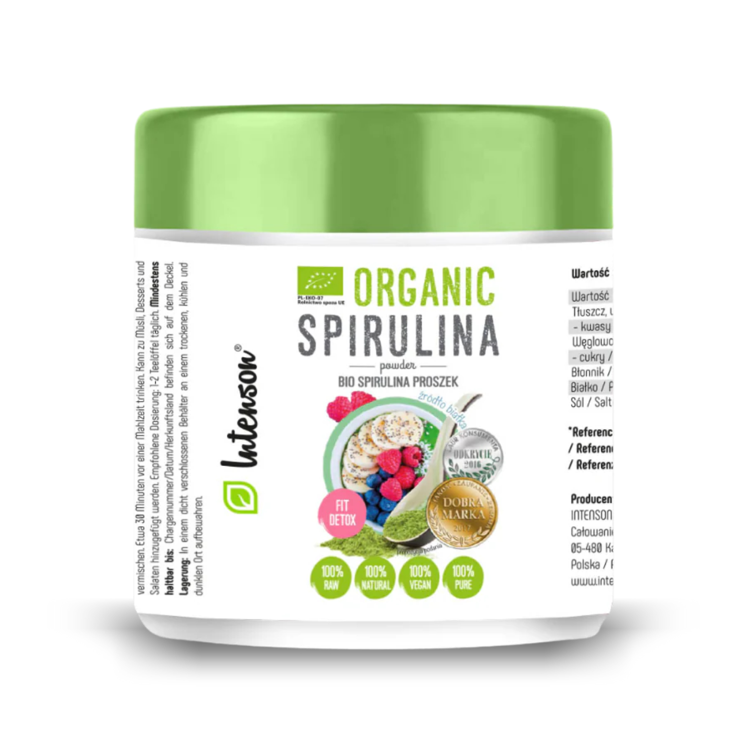 Intenson - bio spirulina proszek, 100 g
