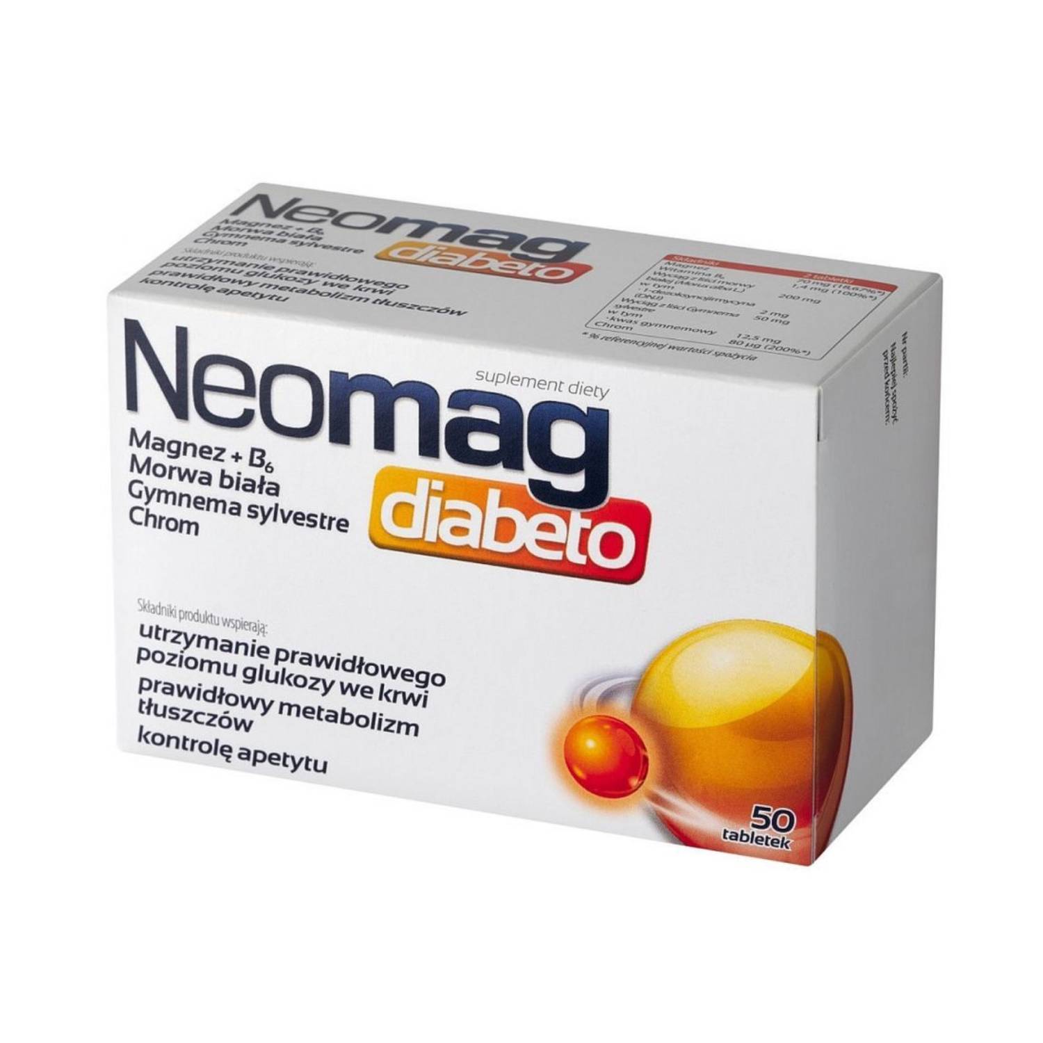 Neomag diabeto, 50 tabletek