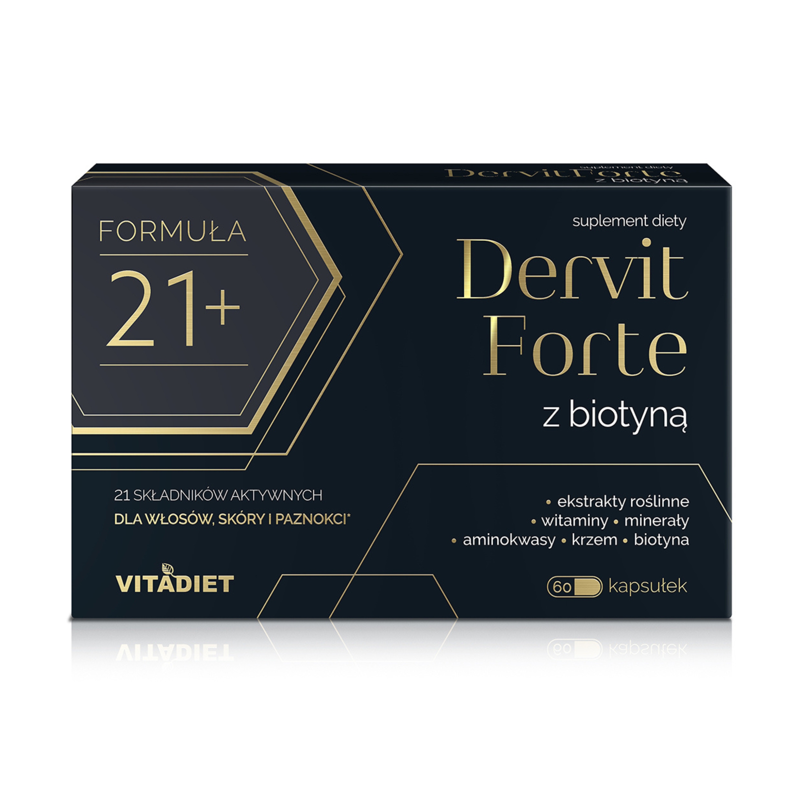 Dervit forte z biotyną, 60 kapsułek
