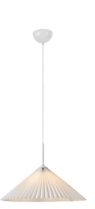 Markslöjd Plisado lampa wisząca 1x40 W biała 108711 - Wysyłka w 24h