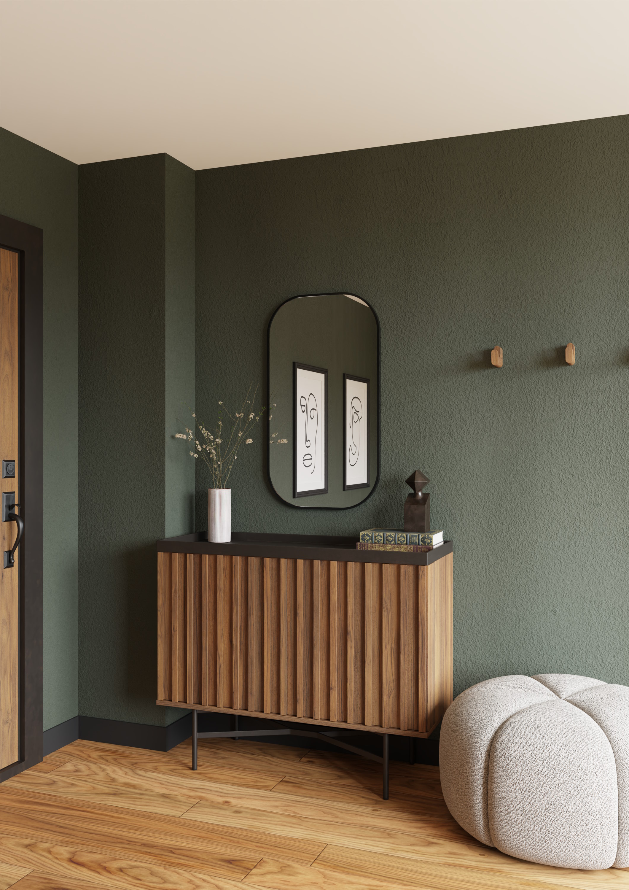 Dubiel Vitrum Luis lustro łazienkowe 50x90 cm owalne rama czarna - Wysyłka w 24h