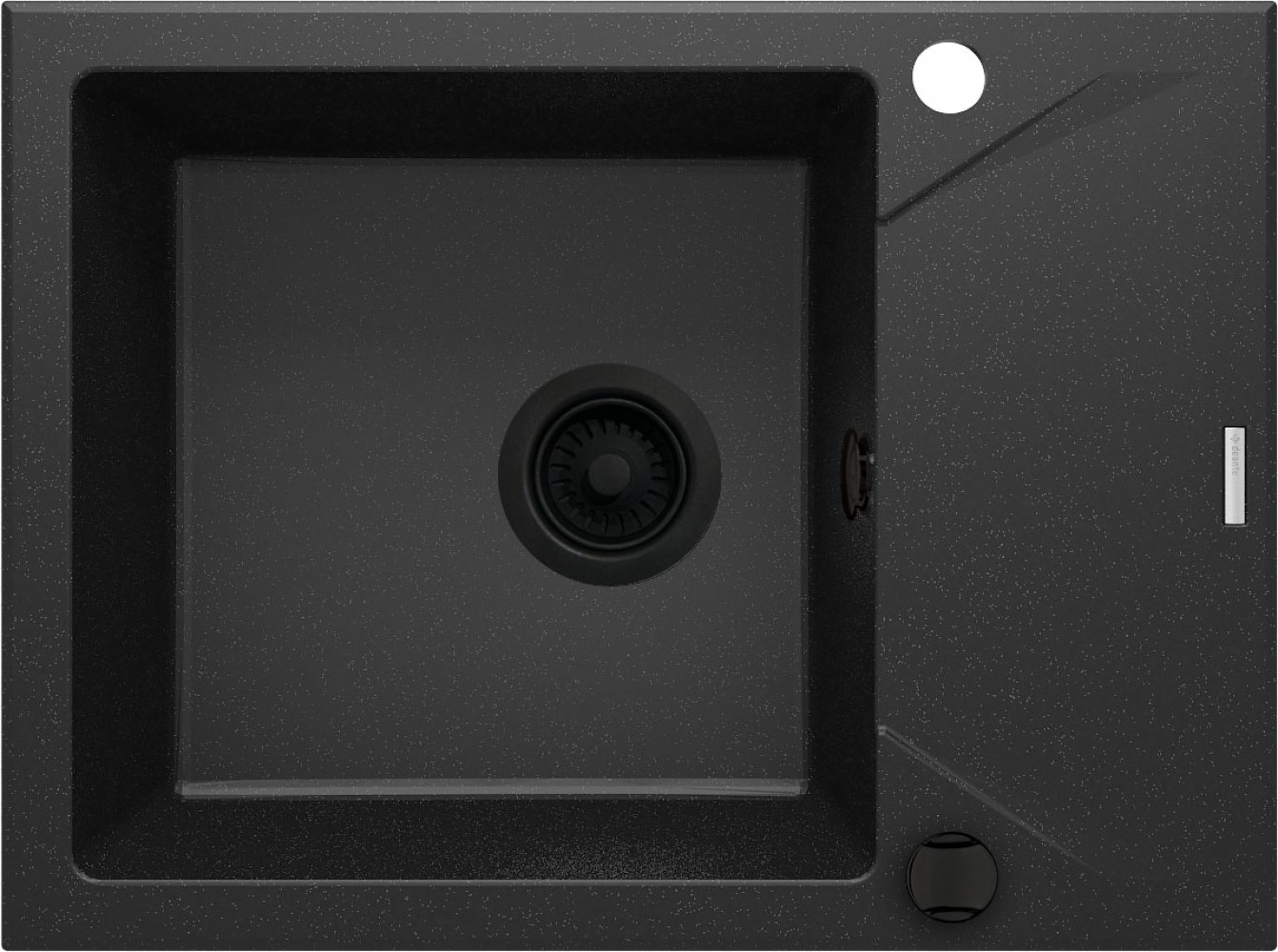 Deante Evora zlewozmywak granitowy 59x44 cm grafitowy mat ZQJ_G11A
