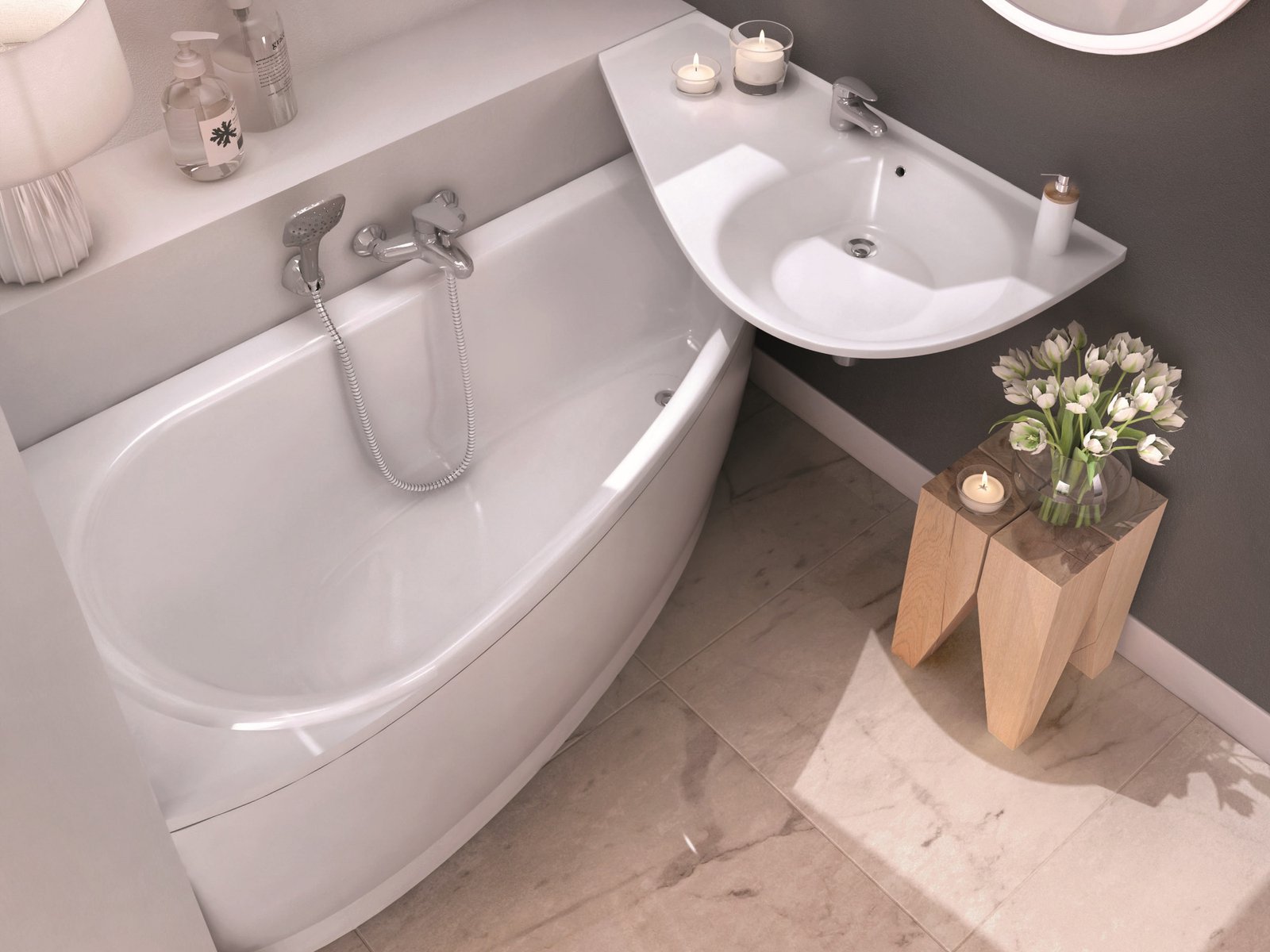 Ravak Avocado wanna narożna 150x75 cm lewa biała CT01000000