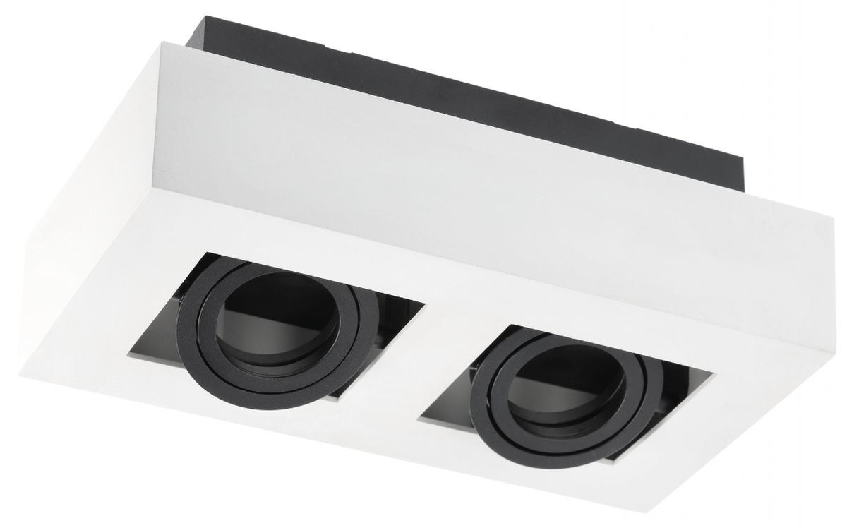 GTV Aster lampa do zabudowy 2x50 W biała OS-AS2GU10-00