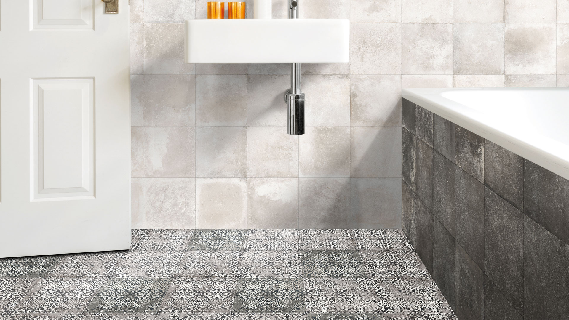 Mariner 900 Maioliche 9 dekor ścienno-podłogowy 20x20 cm mix szary