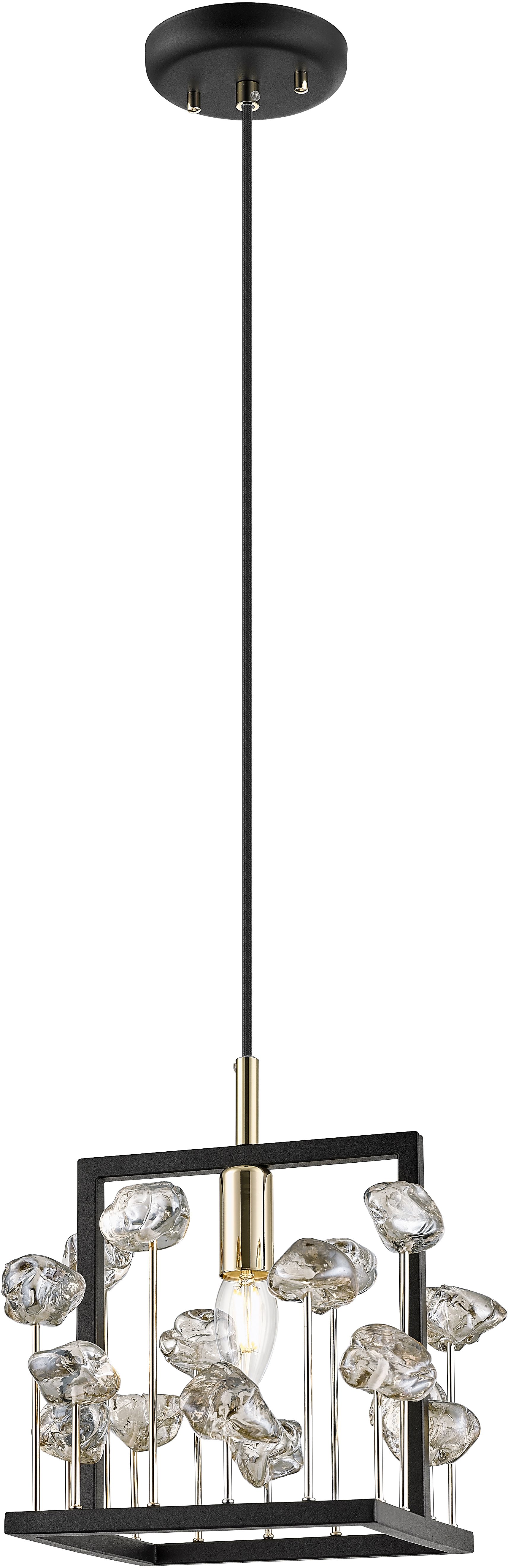 Zuma Line Caroline lampa wisząca 1x40W czarny mat/złoty P0541-01B-SDAC