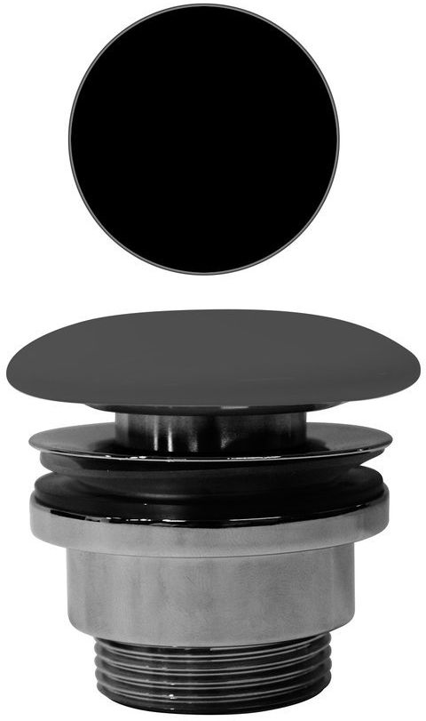 GSI korek do umywalki klik klak czarny mat PVC26