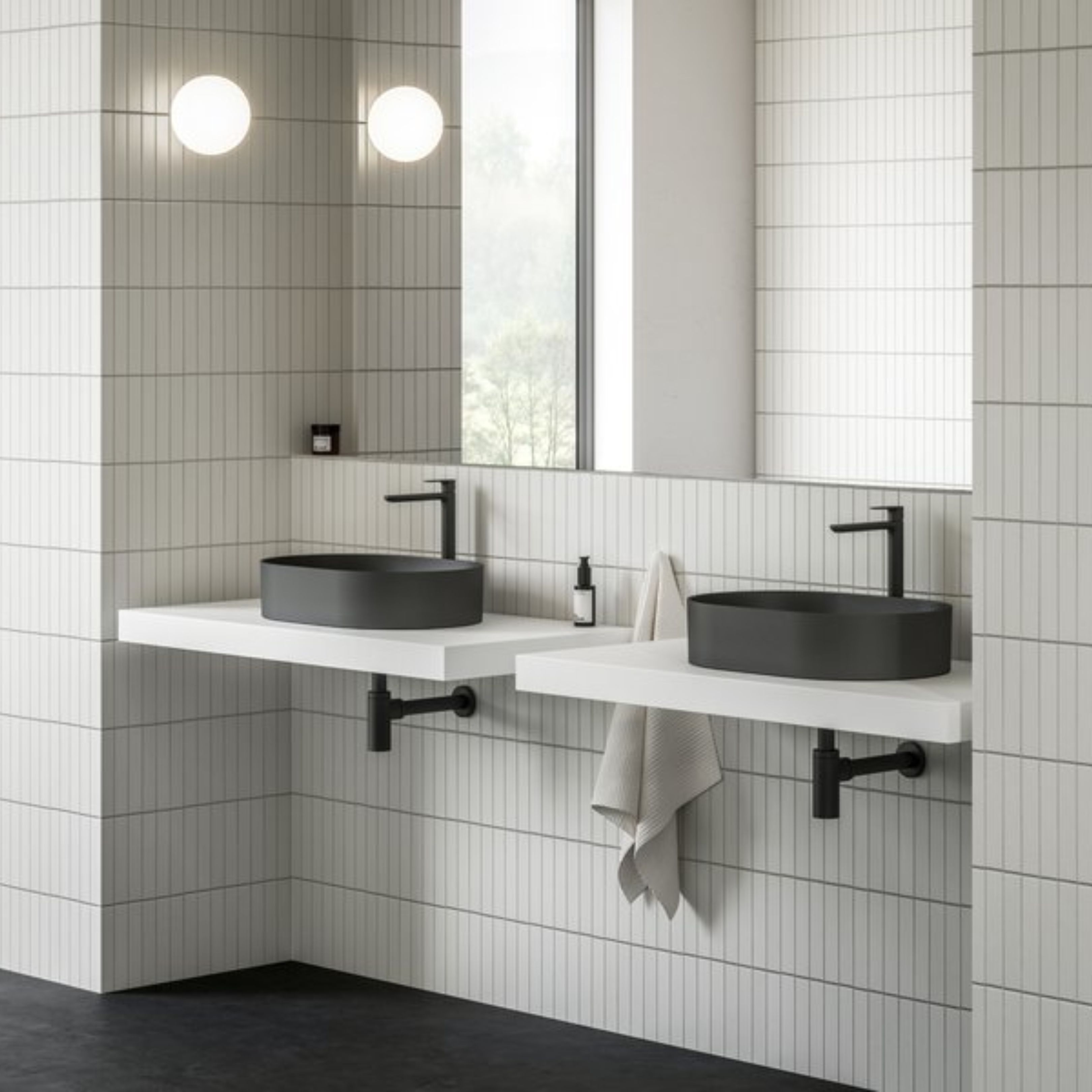 Ravak Ceramic O Slim umywalka 55x37 cm nablatowa owalna czarny mat XJX0D155000