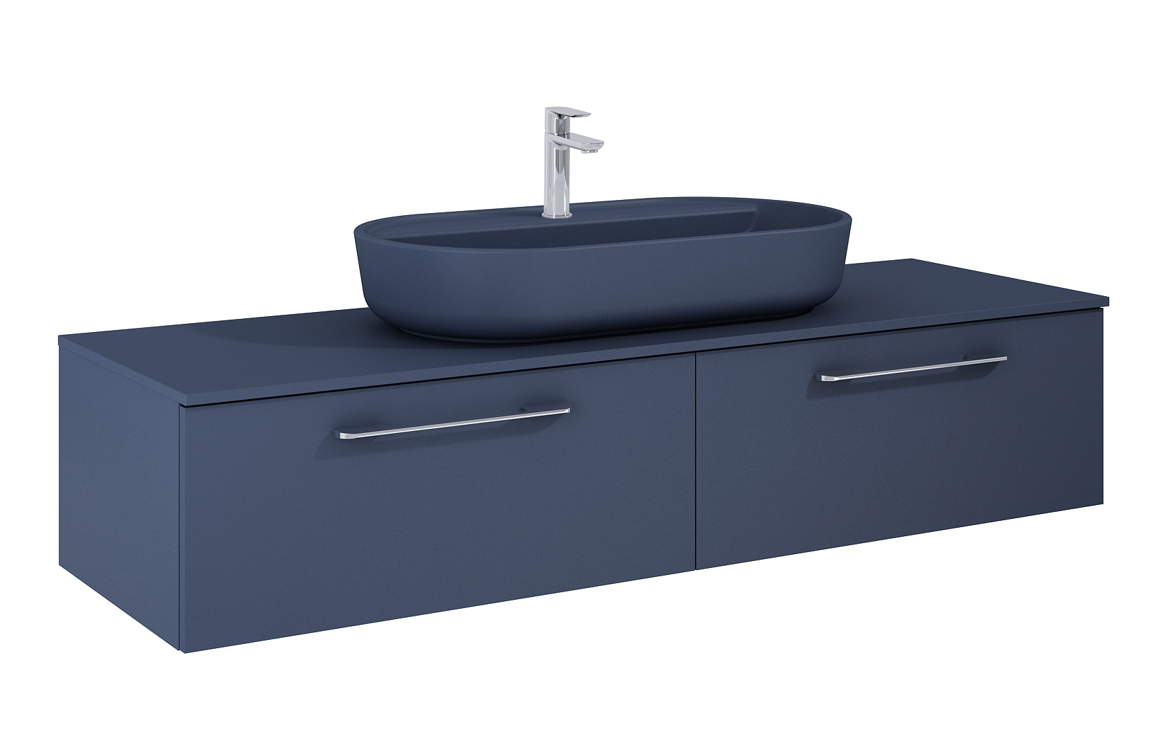 Elita Look Slim szafka 160x44,9x31,8 cm podumywalkowa wisząca navy blue matt RE081604027030