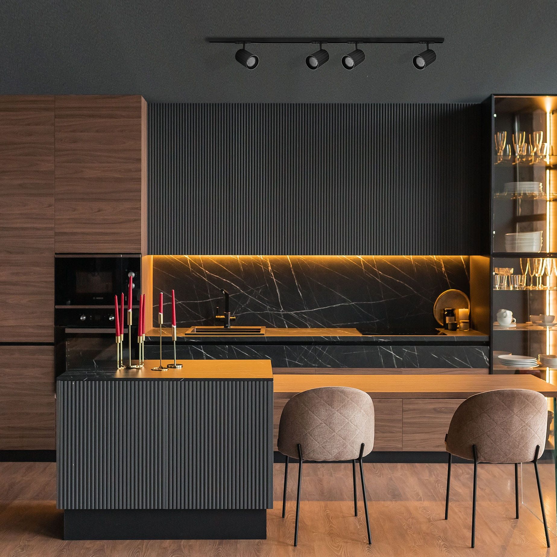 Light Prestige Tokio system szynowy 4x40W czarny LP-787SET1FBK - Wysyłka w 24h