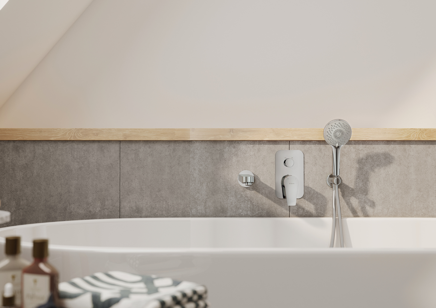 Deante Agawa słuchawka prysznicowa 3-funkcyjna chrom NQG051S