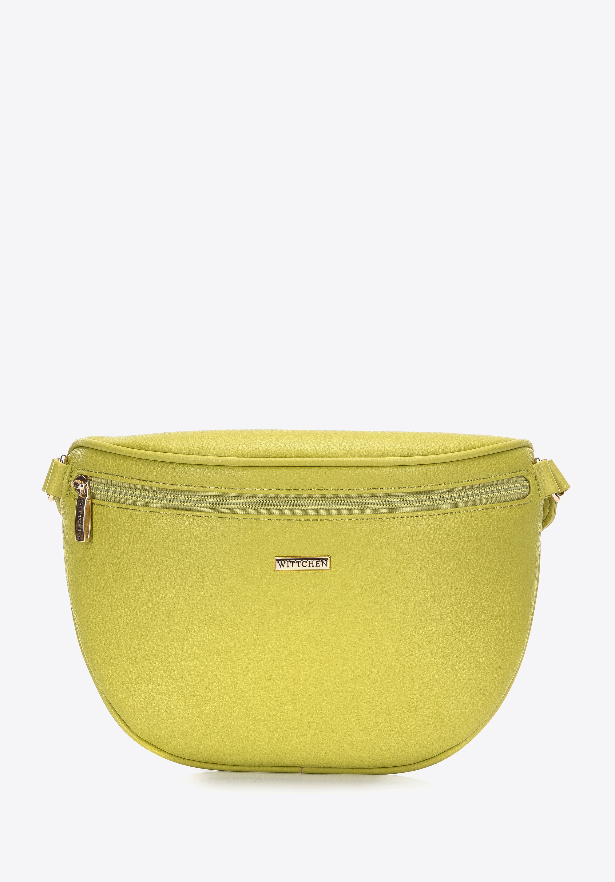 Saszetka damska z imitacji skóry żółta