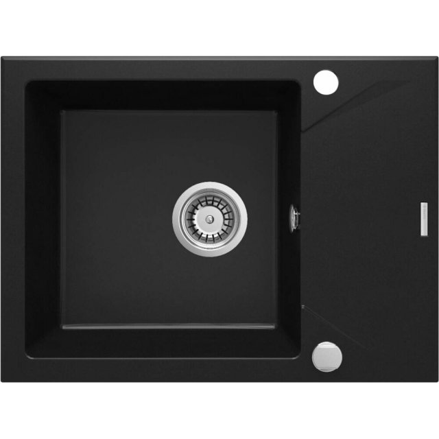 DEANTE Zlewozmywak granitowy EVORA 1-komorowy z ociekaczem nero ZQJ_N