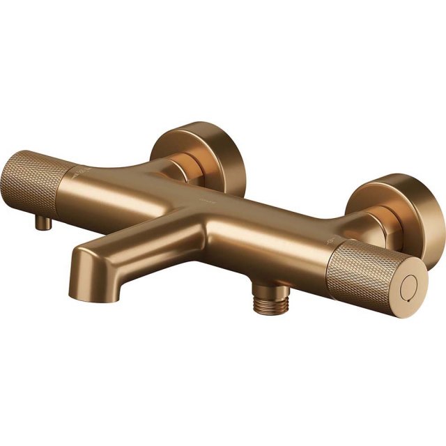 CERSANIT Bateria wannowo-prysznicowa ścienna ZEN termostatyczna, mied