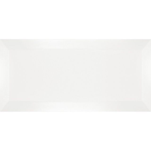 Płytka ścienna hiszpańska Ribesalbes BISEL BLANCO MATE 10x20 gat. I